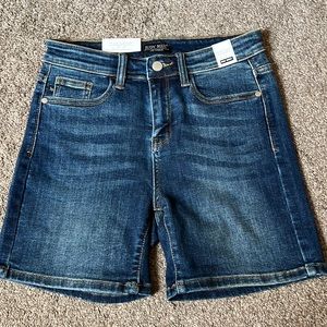 High Waist Classic Longer Inseam Judy Blue Jean Shorts